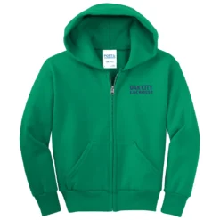 Oak City Lacrosse Embroidery Youth Full Zip Hoodie